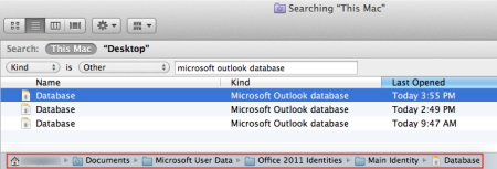 outlook for mac 2011 profile location