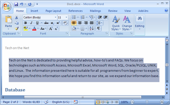 remove header in word for mac 2011